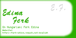 edina ferk business card